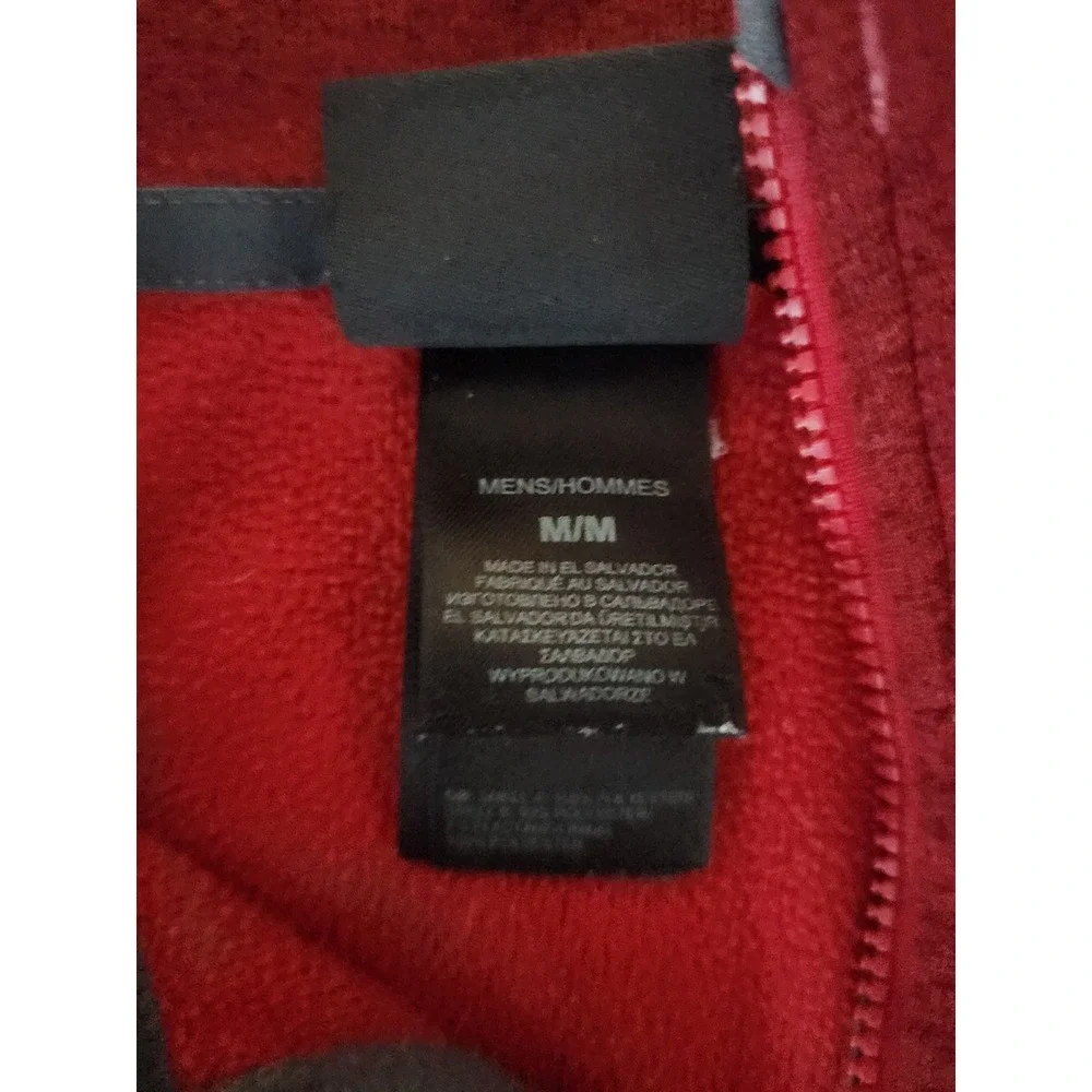 The North Face Mens Gordon Lyons Quarter Zip Fleece Pullover Red Heather Medium